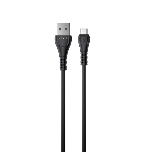 Кабель HAVIT HV-CB640C USB - Micro USB 2.1A Black 1.8m (6/120)