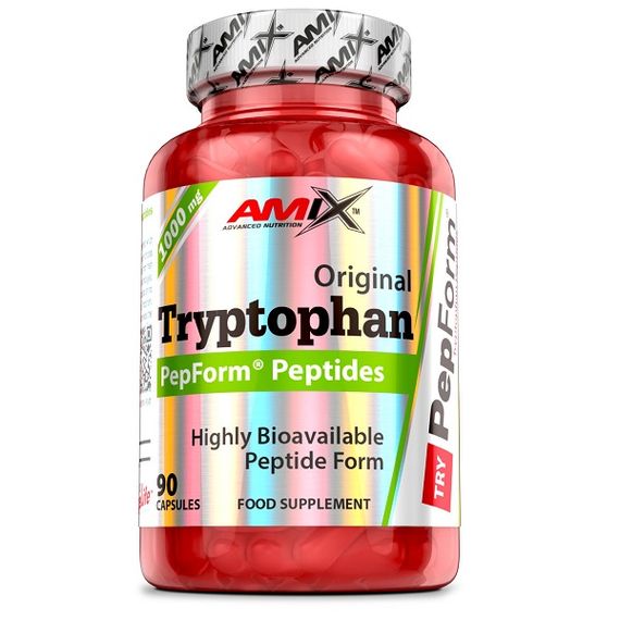 Триптофан для спорту Amix Nutrition Tryptophan PepForm Peptides 500 mg 90 Caps