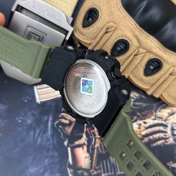 Чоловічий годинник Skmei 1356AG Army Green + Compass | Зображення 7