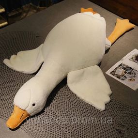 Подушка игрушка в виде гуся 70см, Мягкая подушка-объятия, Игрушка гусь-обнимусь плед качественная BT-13