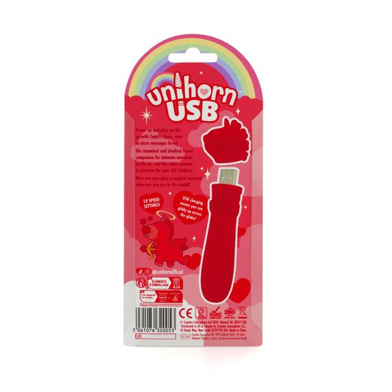 Вібратор-єдиноріжка Unihorn USB Bullet – Cupid's Beau, віброкуля, USB-зарядка, 10 режимів | Зображення 4