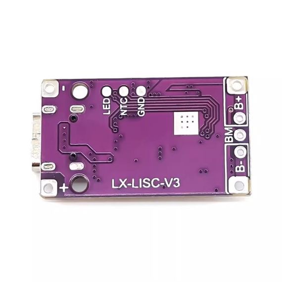 Контроллер заряда Type-C BMS 3S 1A плата заряда 3x Li-ion 18650 12.6V lx-lisc-v3 | Зображення 3