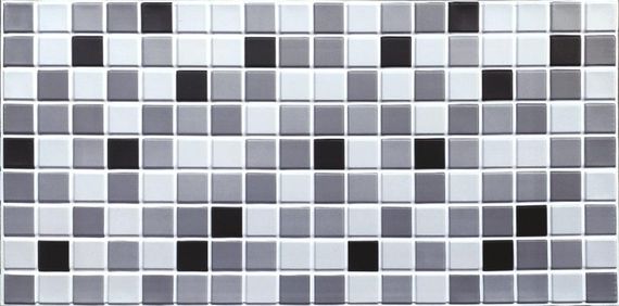 Декоративна ПВХ панель чорно-біла мозаїка 960х480х4мм (1181) SW-00001432 | Зображення 2