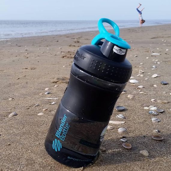 Шейкер спортивний (пляшка) BlenderBottle SportMixer 20oz/590ml Black/Teal (Original) | Зображення 8