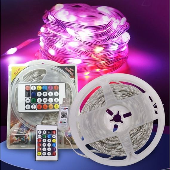 Гирлянда Smart RGB, 20 м, 100 Led, USB, Bluetooth, с пультом управления | Зображення 2