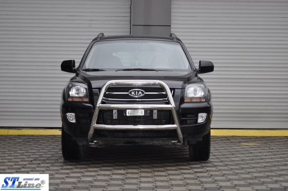 Кенгурятник WT018 (нерж.) для Kia Sportage 2004-2010 гг | Зображення 2