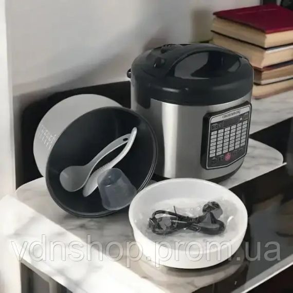 Мультиварка універсальна на 42 програми Crownberg CB 5527 із нержавіючої сталі з чашею на 5л. | Зображення 2