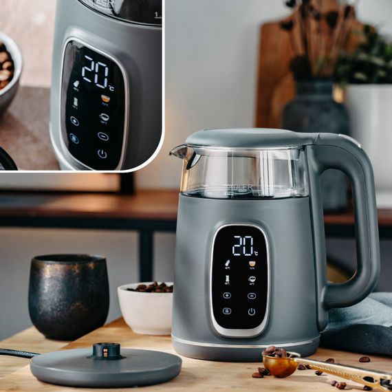 Електрочайник Adler AD 1305 grey 1850-2200Вт/ 1.7л/ скло/ встановлення температури/ | Зображення 6