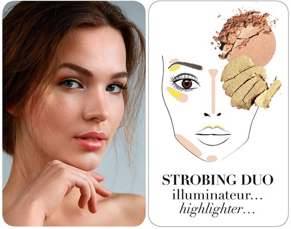 Двойной хайлайтер для лица Copines line Paris NG HIGHLIGHTER DUO | Зображення 6