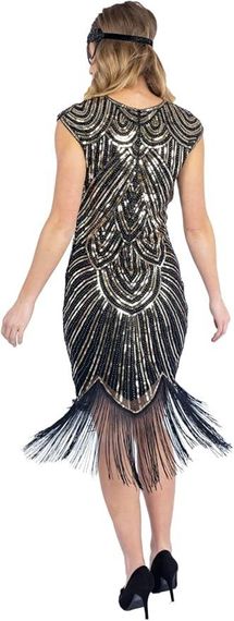Сукня в стилі 20-х Гетсбі з паєтками бахромою, вечірнє жіноче ретро плаття з блискітками для карнавалу, вечірок, Хелловіну | Зображення 2