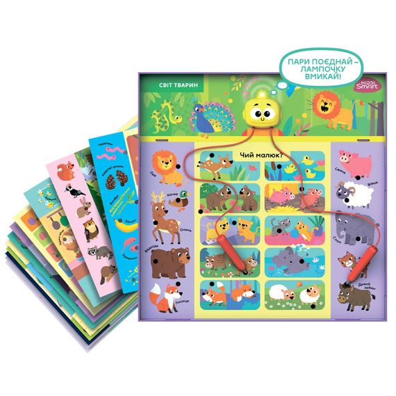 Електронна логічна гра "Вікторина світ тварин" Kiddi Smart 157-A-0011-UA, зі світлом і звуком | Зображення 1