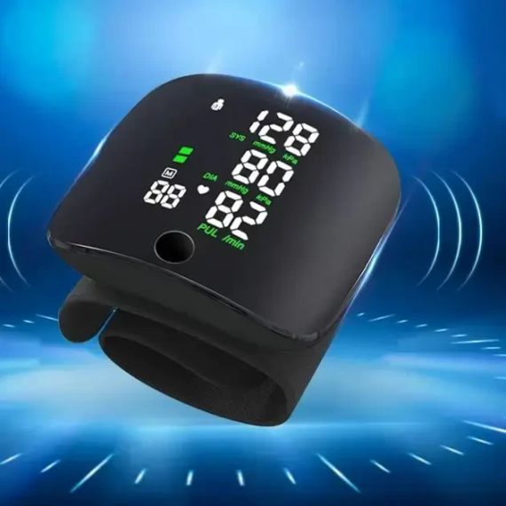 Автоматичний тонометр на зап'ястя від акумулятора 300 мАг / Розумний тонометр із сенсорним екраном та голосом | Зображення 1