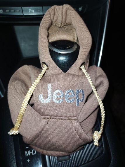 Чехол кофта Худи аксессуар на КПП Car Hoodie JEEP Джип коричневый подарок автомобилисту 10070