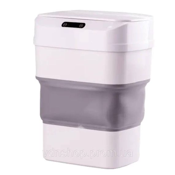 Відро для сміття складане із сенсорною кришкою від 8 л до 17.5 л сірий HPLN1 | Зображення 2