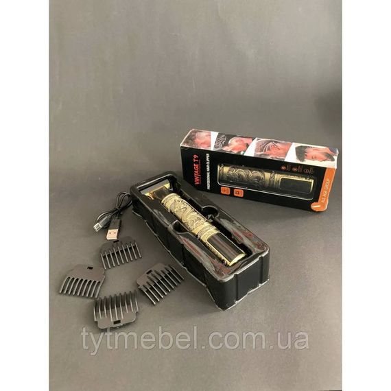 Машинка для стрижки волос головы усов и бороды USB триммер Vintage с LED дисплеем | Зображення 7