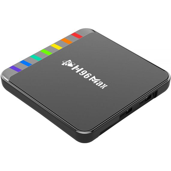 TV Медіаплеєр H96 MAX W2 4/32Gb/ Amlogic S905W2/ Android 11/ WiFi 2.4G+5G/BT:5.0/ LAN:100M/ чорний