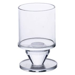Подсвечник стеклянный 6×9.3 см на одну свечу подсвечник бокал на ножке декоративный прозрачный HP-4-27S