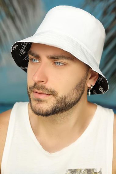 Мужская двухсторонняя панама «BR Cool» черный + белый | Зображення 1