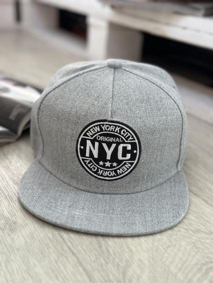 Кепка снепбек (Snapback) Нью-Йорк NYC Сірий 56-61р (9065)
