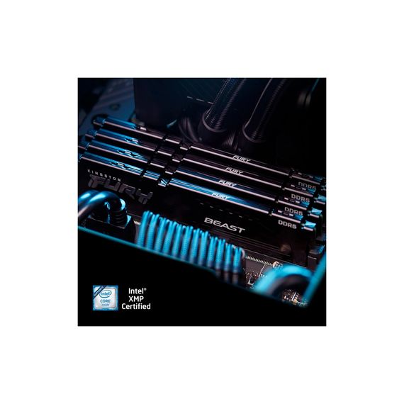 Модуль пам'яті для комп'ютера DDR5 64GB (2x32GB) 5200 MHz Beast Black Kingston Fury (ex.HyperX) (KF552C40BB2K2-64) | Зображення 7