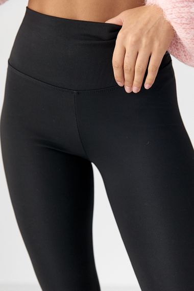 Жіночі еластичні утеплені лосини - чорний цвет, M (є розміри) | Зображення 3