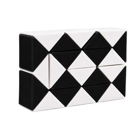 Головоломка Змейка Рубика IGR67(Black) маленькая 3,5x5,5 см, двухцветная