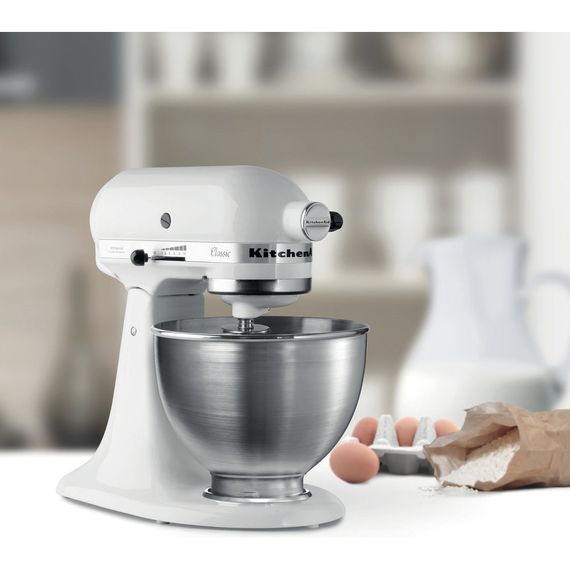 Планетарний міксер KitchenAid Classic 5K45SSEFW ,4.3 л, білий матовий | Зображення 1
