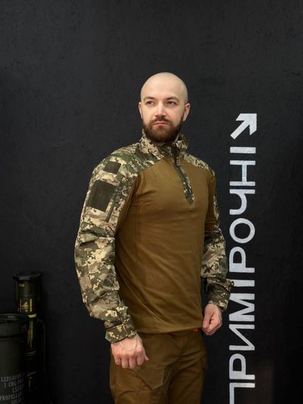 Тактичний Військовий Убакс Койот/Піксель 4.5.0 Покращений Under Body Armor Combat Shirt | Зображення 2
