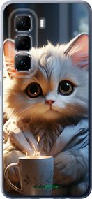 Чохол на Infinix Hot 50 Pro 4G Білий кіт "5646u-3871-2448"