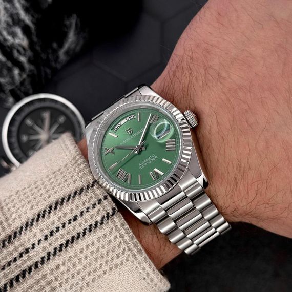 Чоловічий годинник Pagani Design PD-1752 Silver-Green | Зображення 5