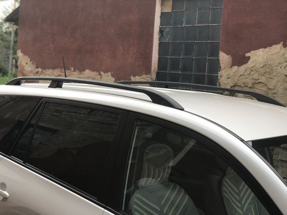 Рейлінги Чорні Турецькі Довга база, Пластикові ніжки для Toyota Rav 4 2006-2013 років | Зображення 4