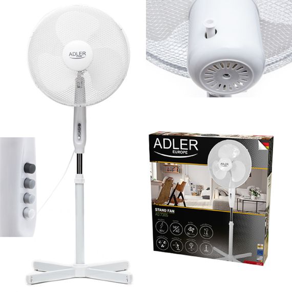 Вентилятор підлоговий Adler AD 7305, 40 см, 90 Вт, з регулюванням швидкості | Зображення 8