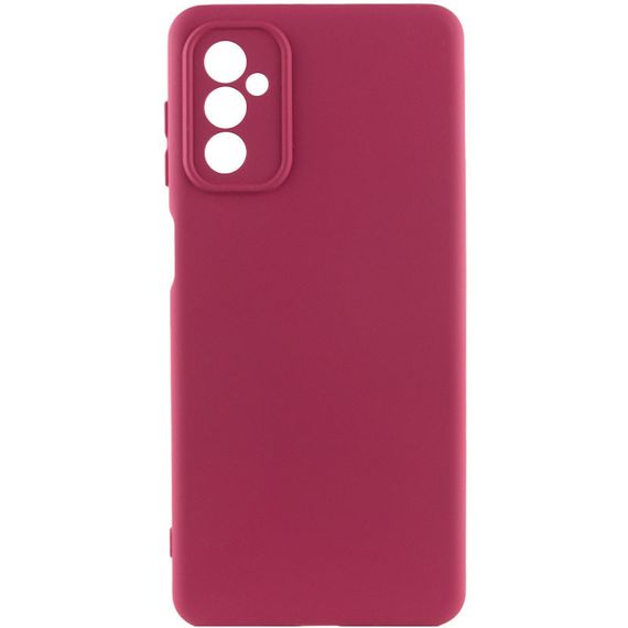 Чехол Silicone Cover Lakshmi Full Camera (A) для Samsung Galaxy M34 5G Full camera, Жовтий/Flash Full camera, Бордовий/Marsala, ТПУ (термопластичний поліуретан)