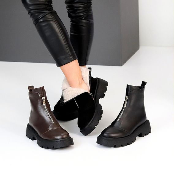 Теплі повсякденні замшеві черевики на блискавці низький хід | Зображення 9