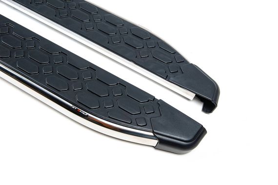 Боковые пороги BlackLine (2 шт, алюминий) Короткая база для Ford Custom 2013-2024 гг | Зображення 3
