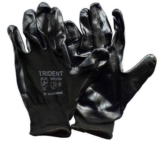 Рукавиці TRIDENT трикотажні поліестерові 13 клас, покриті нітрилом, розмір 10 83V012