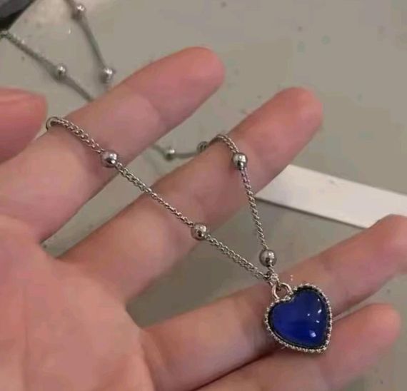 Підвіска з сердечком хамелеон, підвіска сердечко, підвіска серце, підвіска з серцем, кулон, ланцюжок, чокер, кольє | Зображення 2