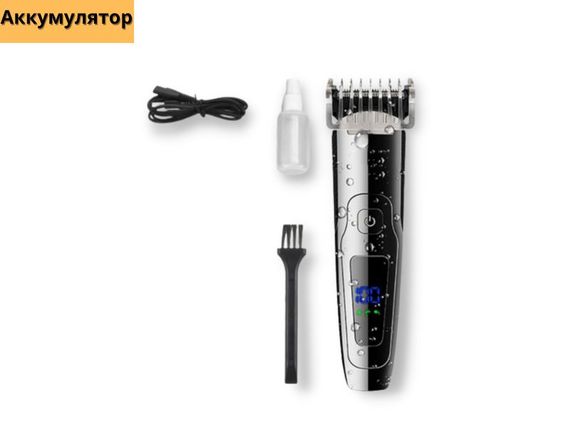 Профессиональная аккумуляторная машинка для стрижки волос с насадкой XRPO V-072 черная (40953-V-072) | Зображення 1