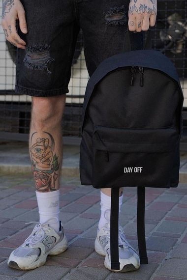 Повсякденний рюкзак шкільний Without Compact з принтом DayOff Black