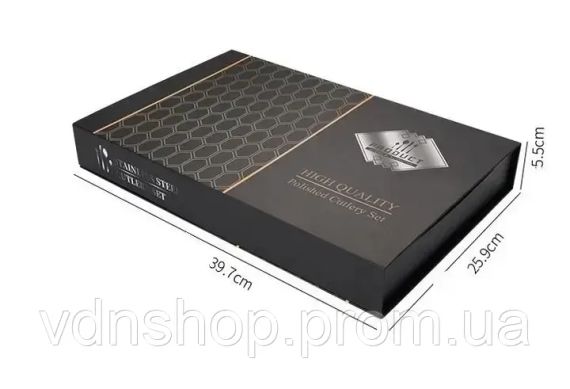 Набір столових приладів Kitchen Ware 24 шт. з нержавіючої сталі на 6 персон | Зображення 2