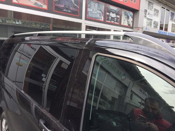 Рейлинги хром Elite (пласт. ножки) Средняя база (LONG) для Mercedes Vito W639 2004-2015 гг