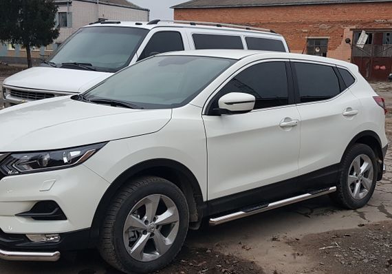 Бічні труби (2017-2021, 2 шт., нерж.) для Nissan Qashqai рр | Зображення 1