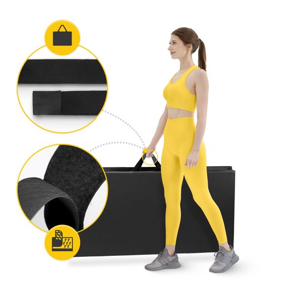 Мат гімнастичний складаний 4FIZJO XL 240 x 120 x 5 см Black (P-5907739319708) | Зображення 2