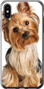 Чехол на iPhone X Йоркширский терьер с хвостиком "930u-1050-17620"