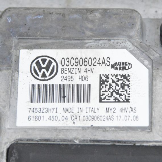 Блок керування двигуна 1.4 Volkswagen Golf V 2003-2009 Комп'ютер мотора Фольксваген Гольф 5 03C906024AS | Зображення 1
