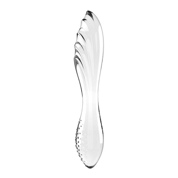 Двосторонній скляний дилдо Satisfyer Dazzling Crystal 1 Transparent (м'яте паковання!!!) Sex Aura | Зображення 3