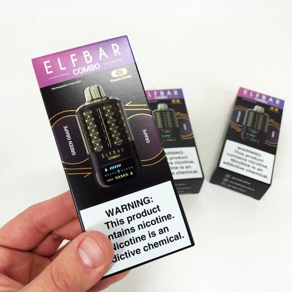 ELF BAR COMBO 25000. Переключение вкусов. Зеленый Виноград / Виноград (Green Grape / Grape) | Зображення 5