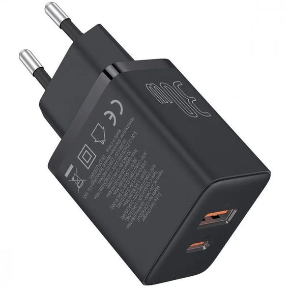СЗУ Baseus Cube Pro Fast Charger PD30W (1USB-A/1C) (P10111404) Cluster Black | Зображення 2
