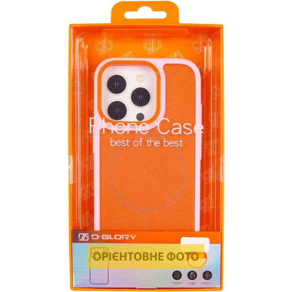 Чохол PC Textile Hybrid with Magnetic Fit для Apple iPhone 15 Pro (6.1") Pink / Orange | Зображення 1