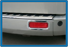 Окантовка задніх рефлекторів (2 шт, нерж.) Carmos - Турецька сталь для Ford Custom 2013-2022 рр